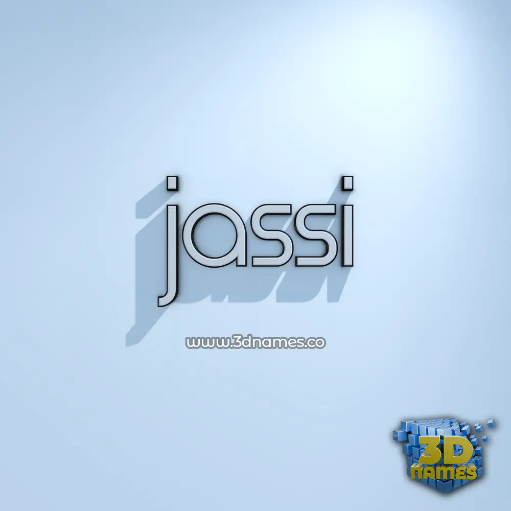 jassi in White Logo Cold style - 3D name wallpaper