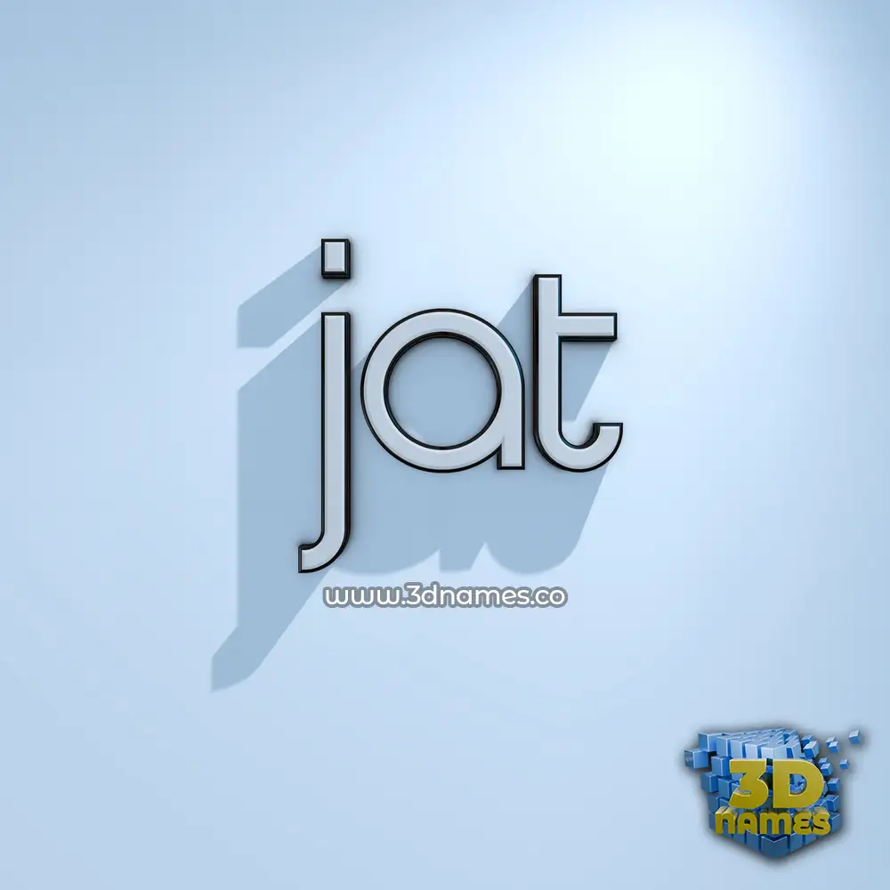 jat in White Logo Cold style - 3D name wallpaper