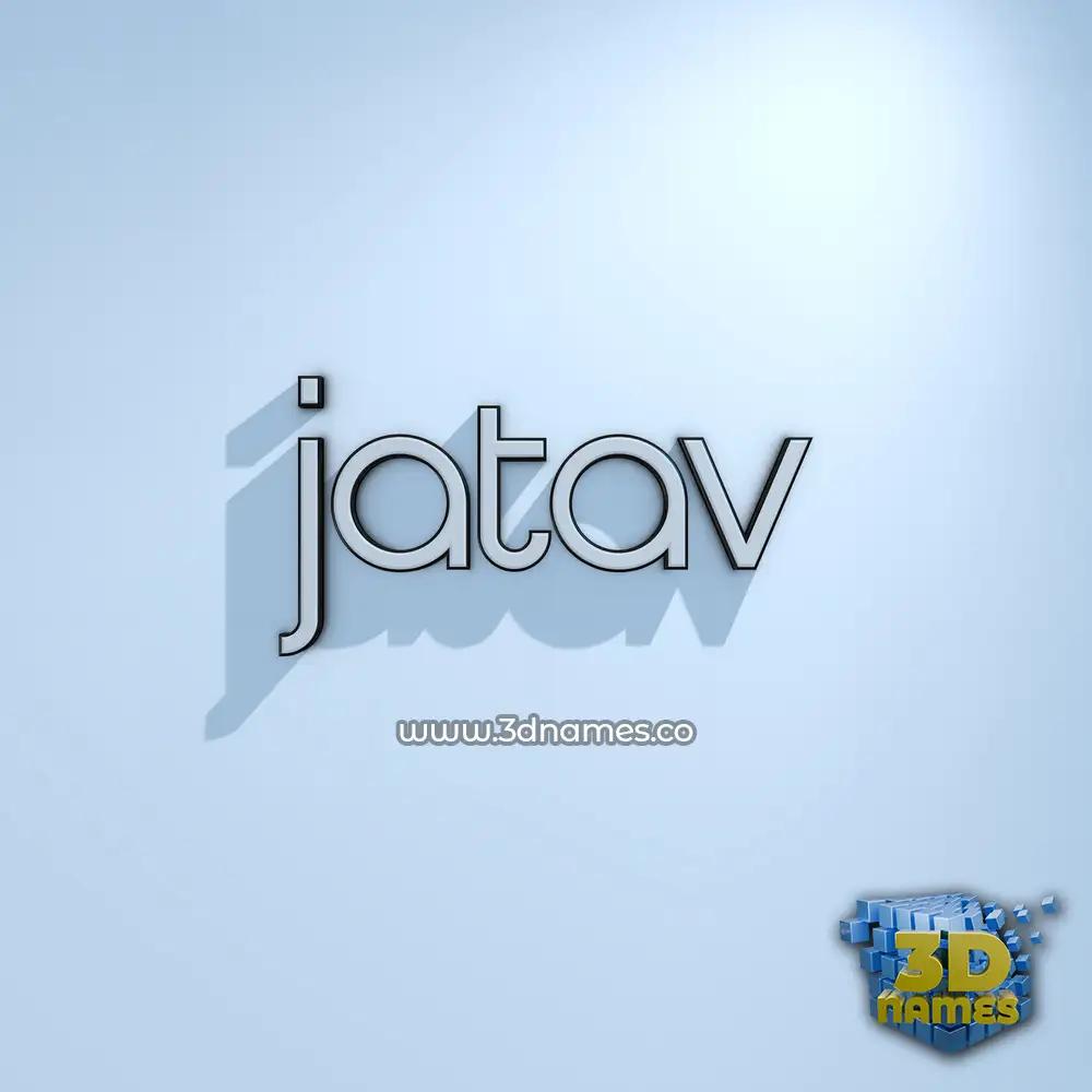 jatav in White Logo Cold style - 3D name wallpaper
