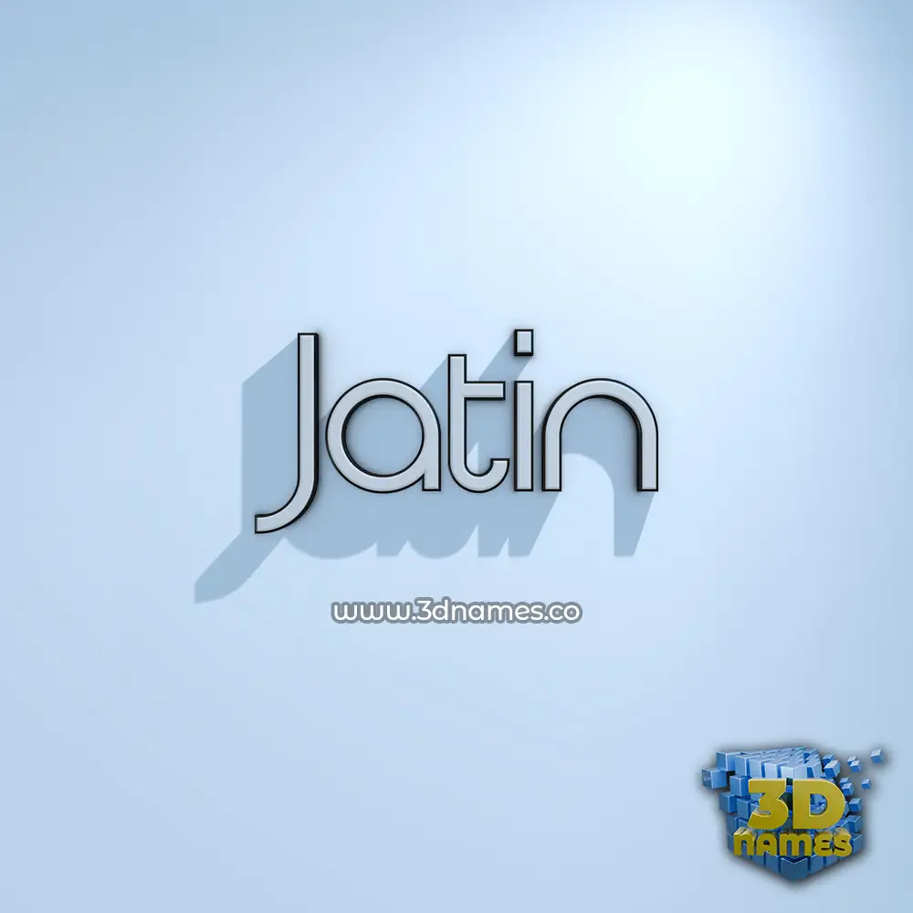 jatin in White Logo Cold style - 3D name wallpaper