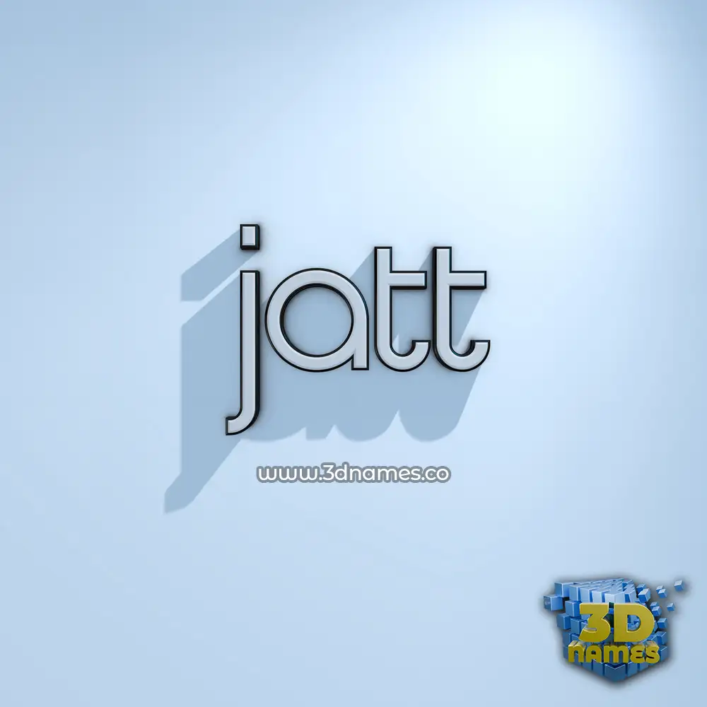 jatt in White Logo Cold style - 3D name wallpaper