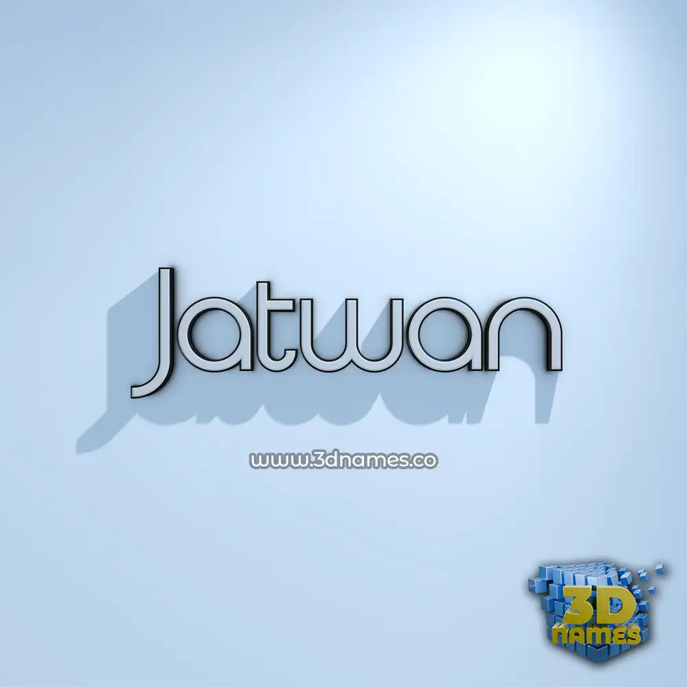 jatwan in White Logo Cold style - 3D name wallpaper