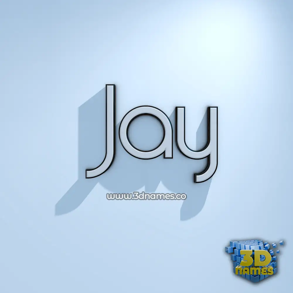 jay in White Logo Cold style - 3D name wallpaper