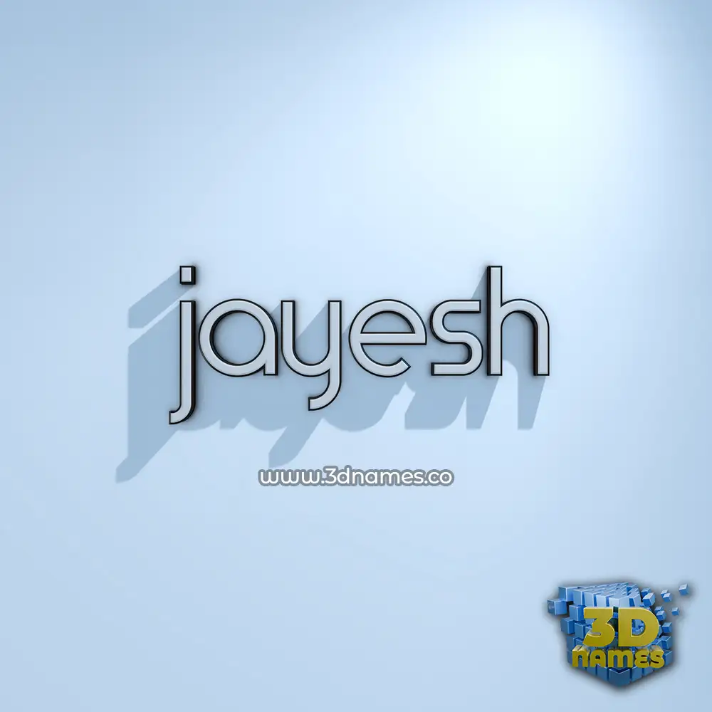 jayesh in White Logo Cold style - 3D name wallpaper