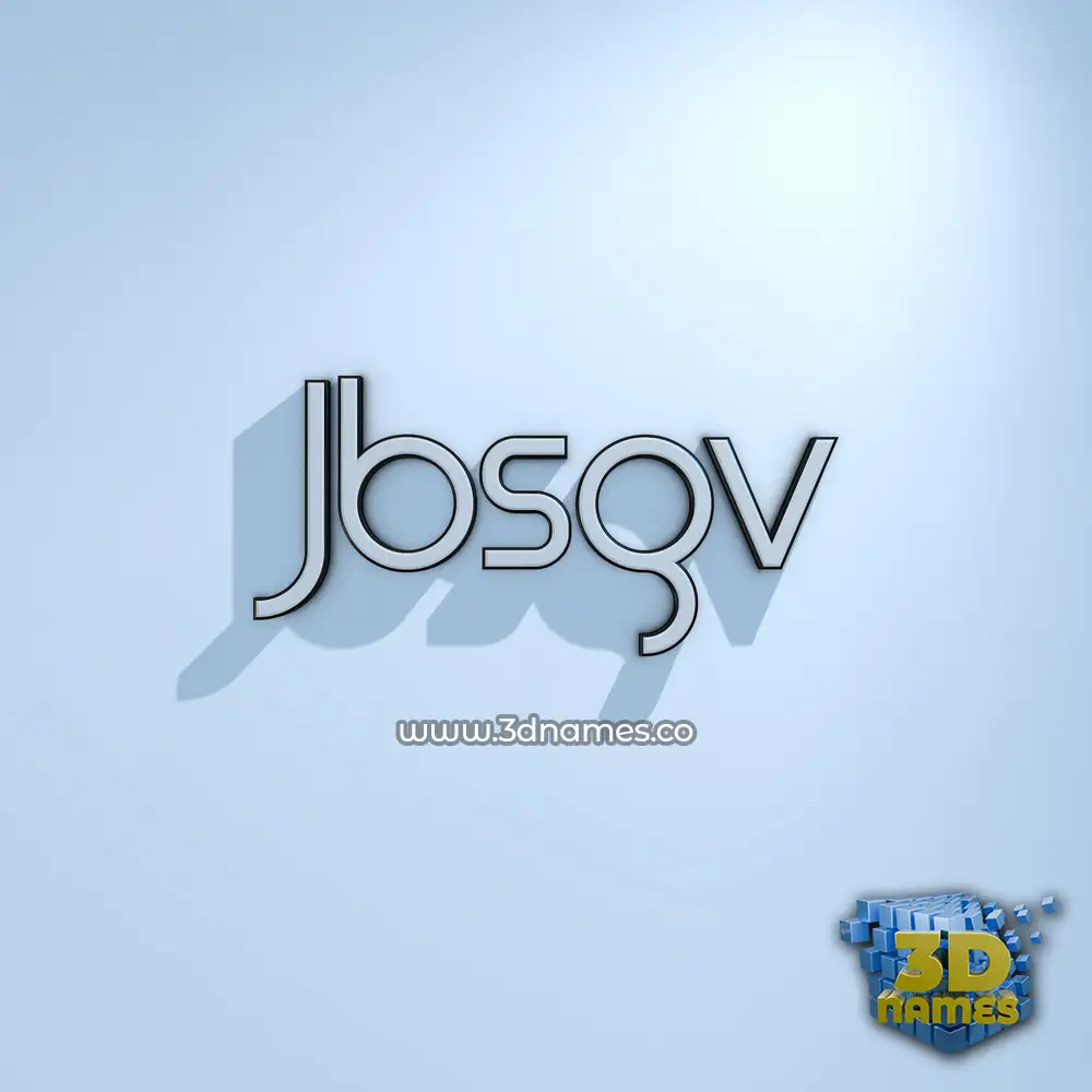 jbsgv in White Logo Cold style - 3D name wallpaper