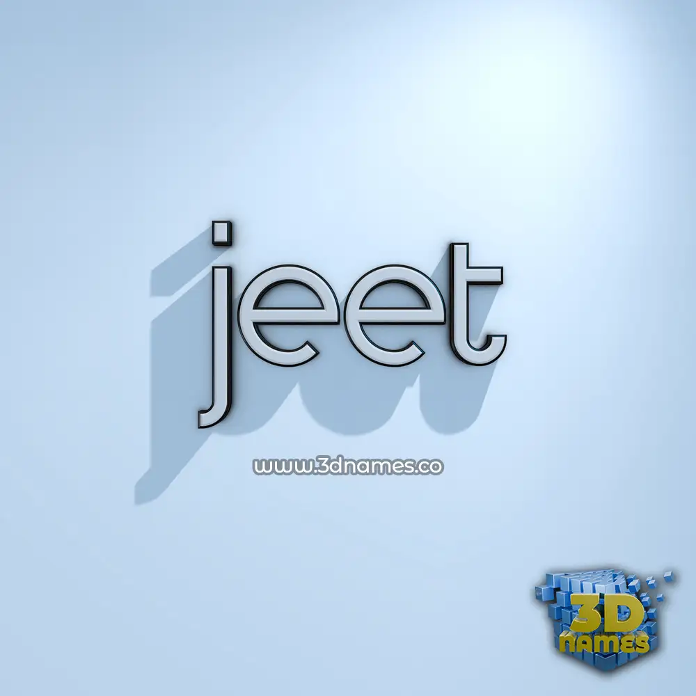 jeet in White Logo Cold style - 3D name wallpaper