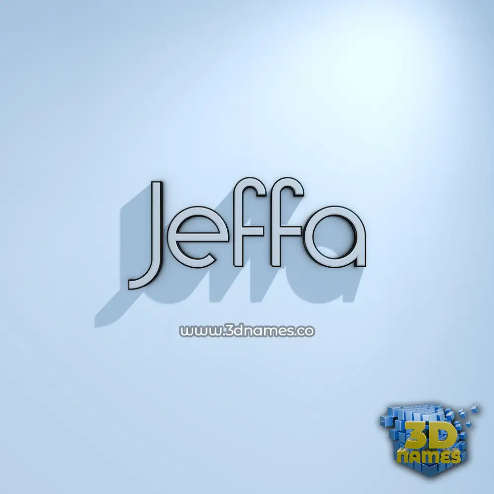 jeffa in White Logo Cold style - 3D name wallpaper