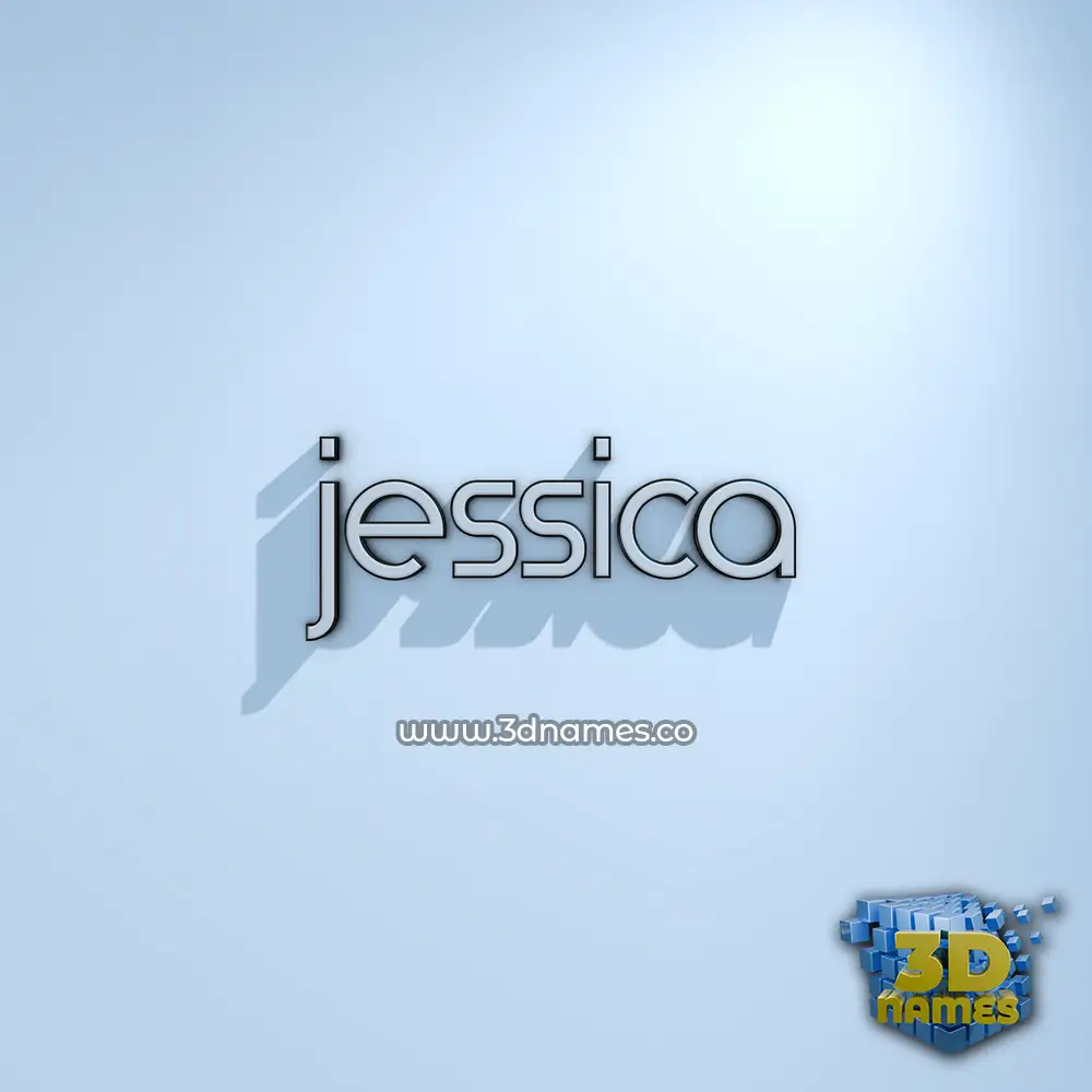 jessica in White Logo Cold style - 3D name wallpaper