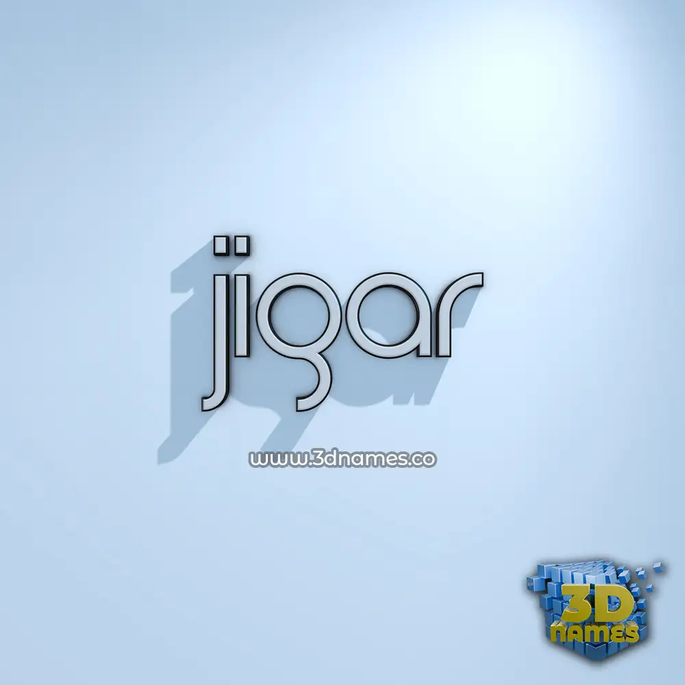 jigar in White Logo Cold style - 3D name wallpaper