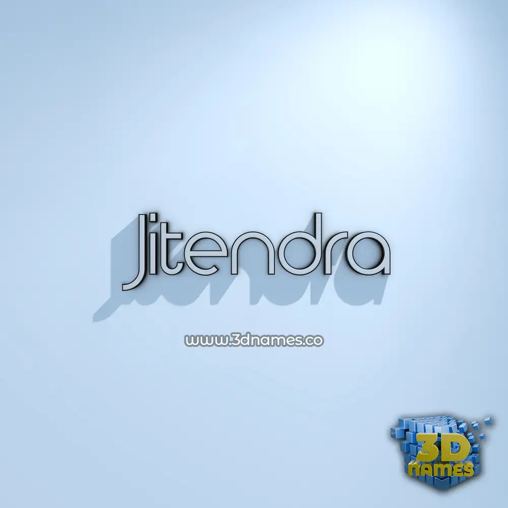jitendra in White Logo Cold style - 3D name wallpaper