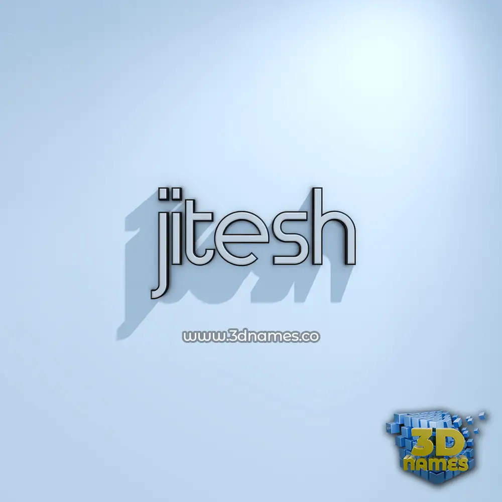 jitesh in White Logo Cold style - 3D name wallpaper