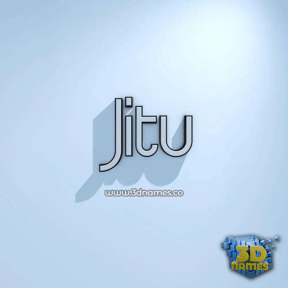 jitu in White Logo Cold style - 3D name wallpaper