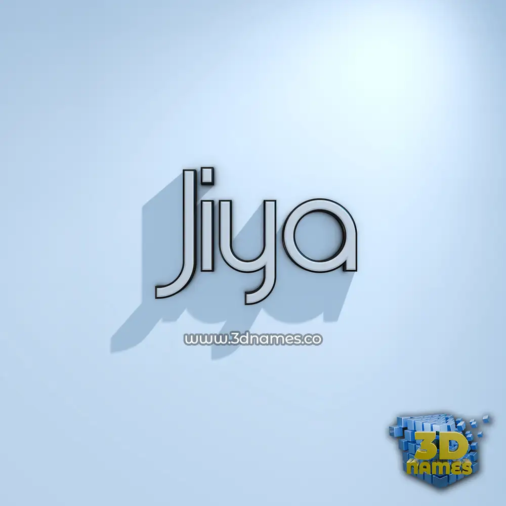jiya in White Logo Cold style - 3D name wallpaper
