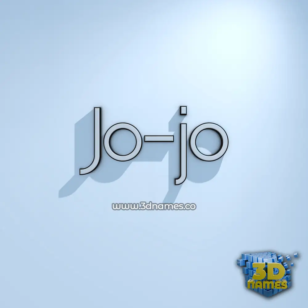jo-jo in White Logo Cold style - 3D name wallpaper