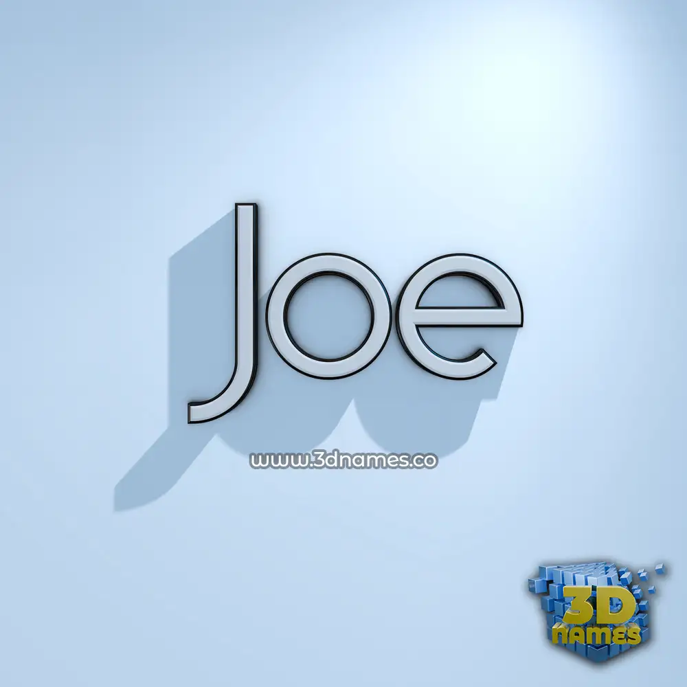 joe in White Logo Cold style - 3D name wallpaper