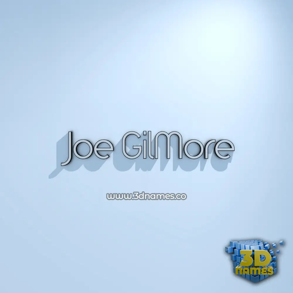 joe gilmore in White Logo Cold style - 3D name wallpaper