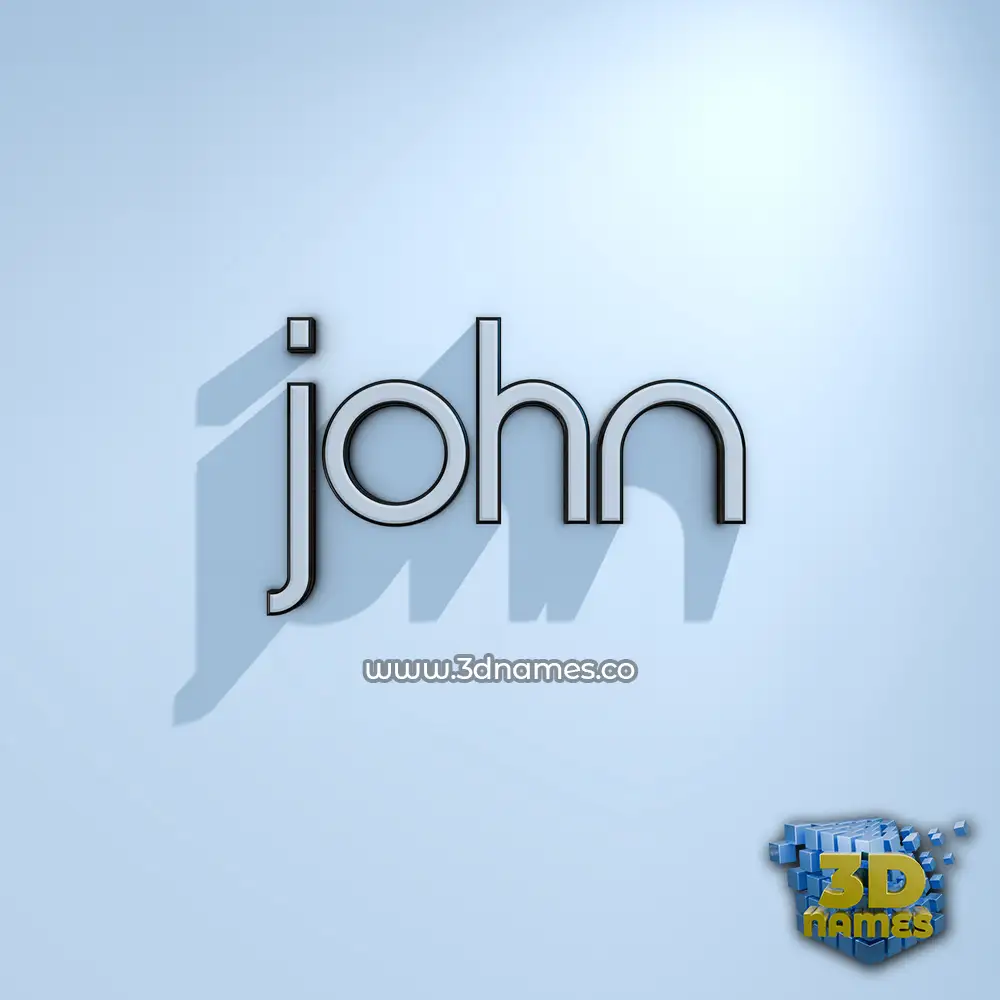 john in White Logo Cold style - 3D name wallpaper