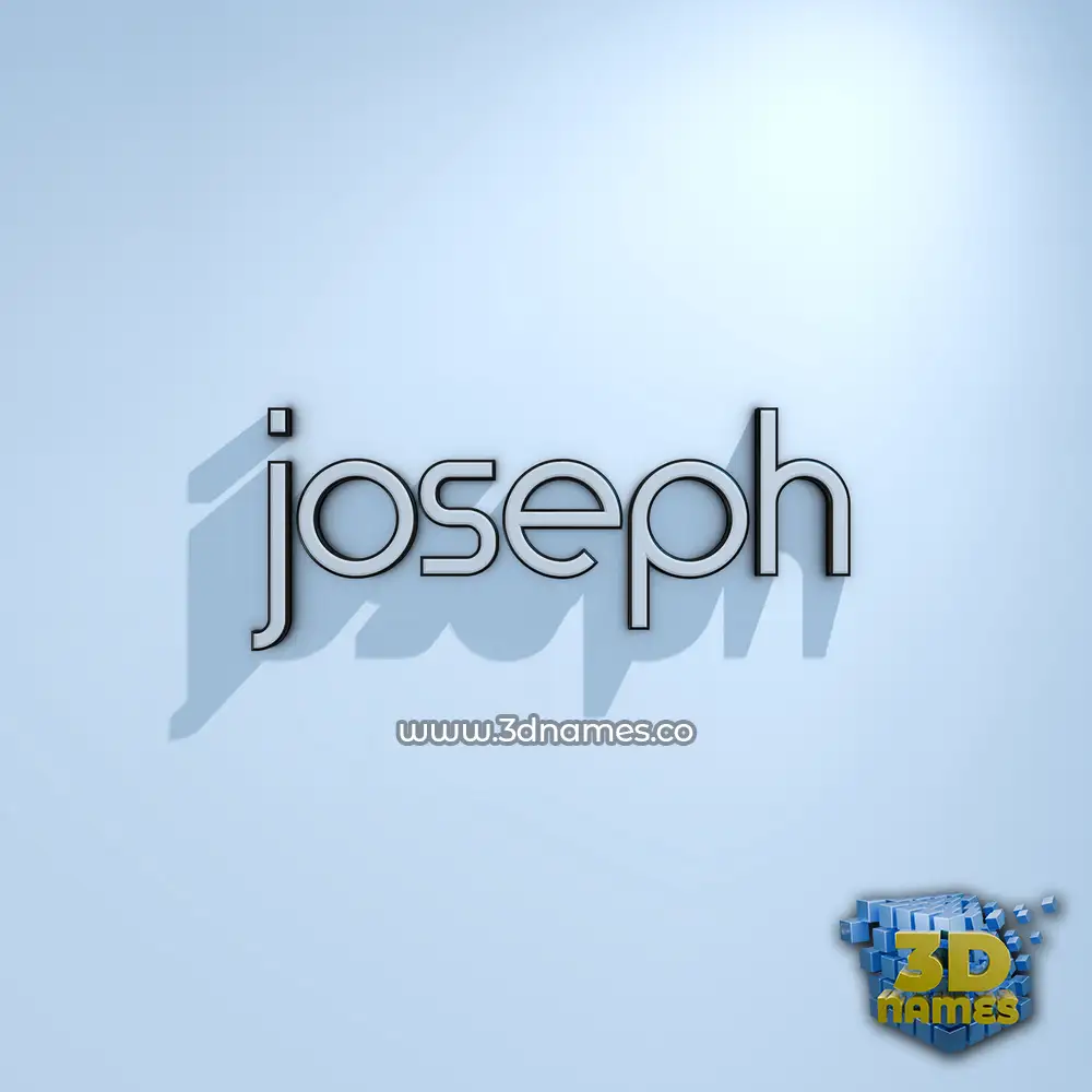 joseph in White Logo Cold style - 3D name wallpaper