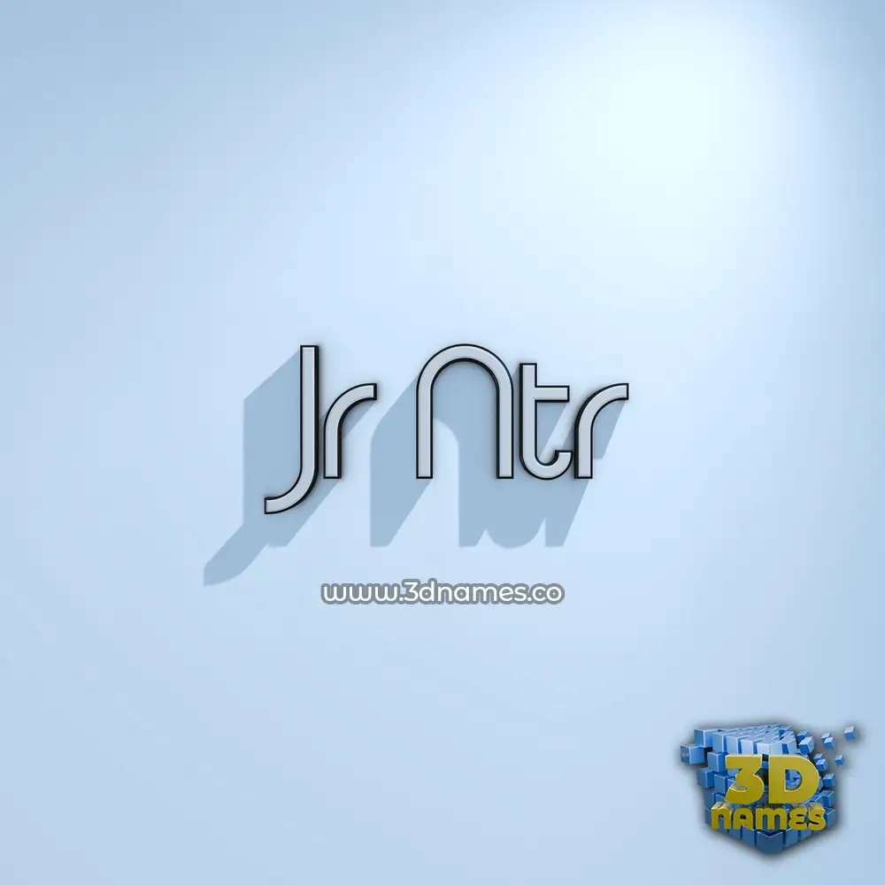 jr ntr in White Logo Cold style - 3D name wallpaper