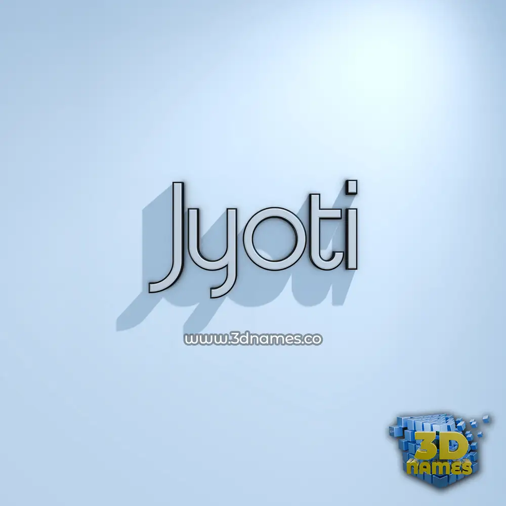 jyoti in White Logo Cold style - 3D name wallpaper