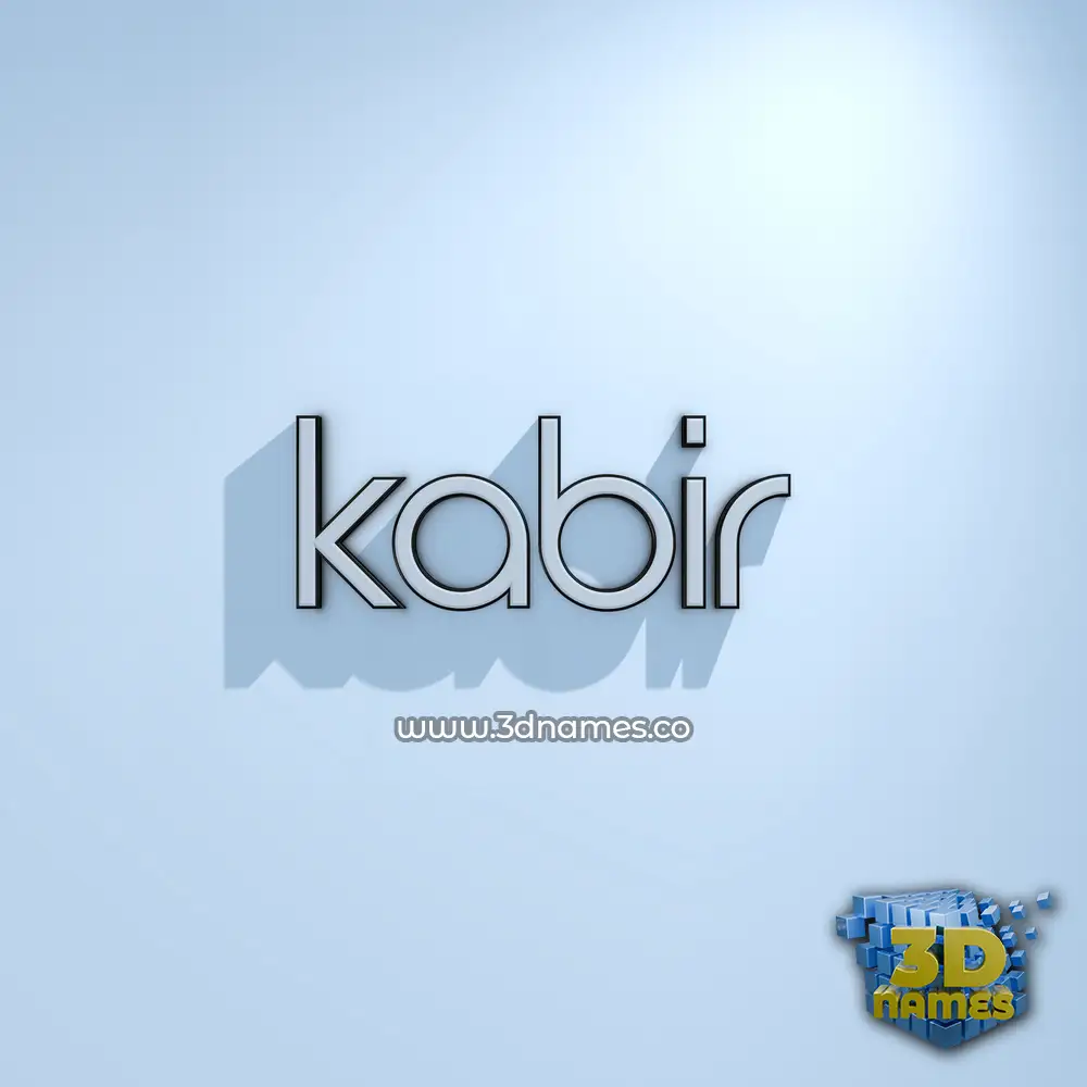 kabir in White Logo Cold style - 3D name wallpaper