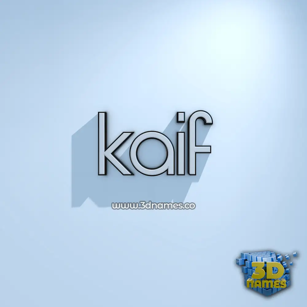 kaif in White Logo Cold style - 3D name wallpaper