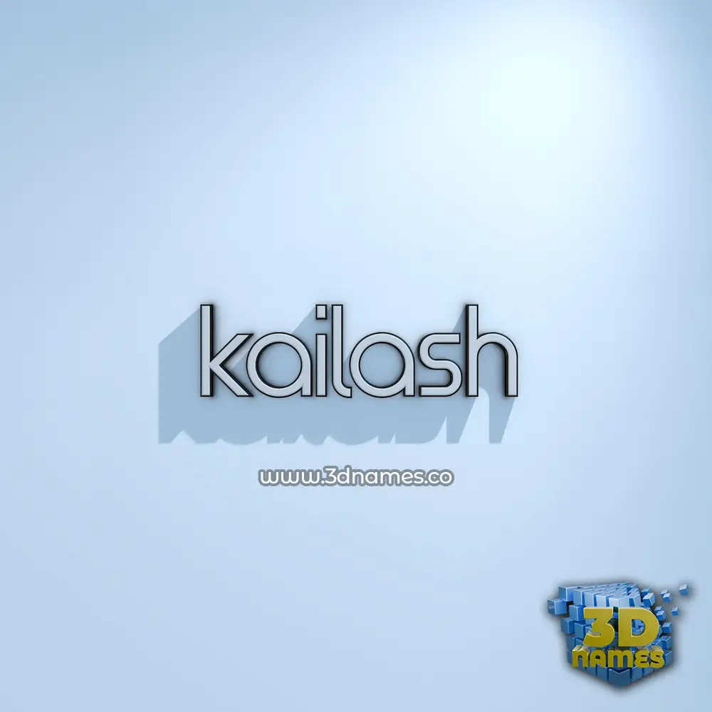 kailash in White Logo Cold style - 3D name wallpaper
