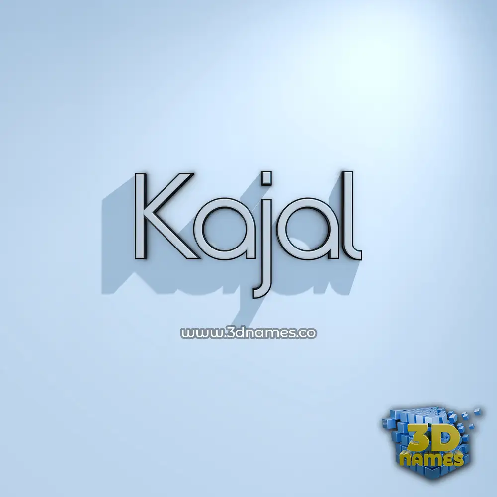 kajal in White Logo Cold style - 3D name wallpaper