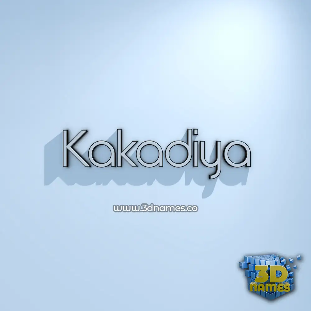 kakadiya in White Logo Cold style - 3D name wallpaper