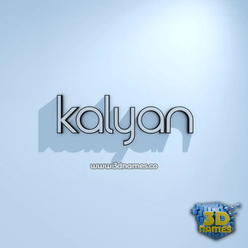 kalyan in White Logo Cold style - 3D name wallpaper