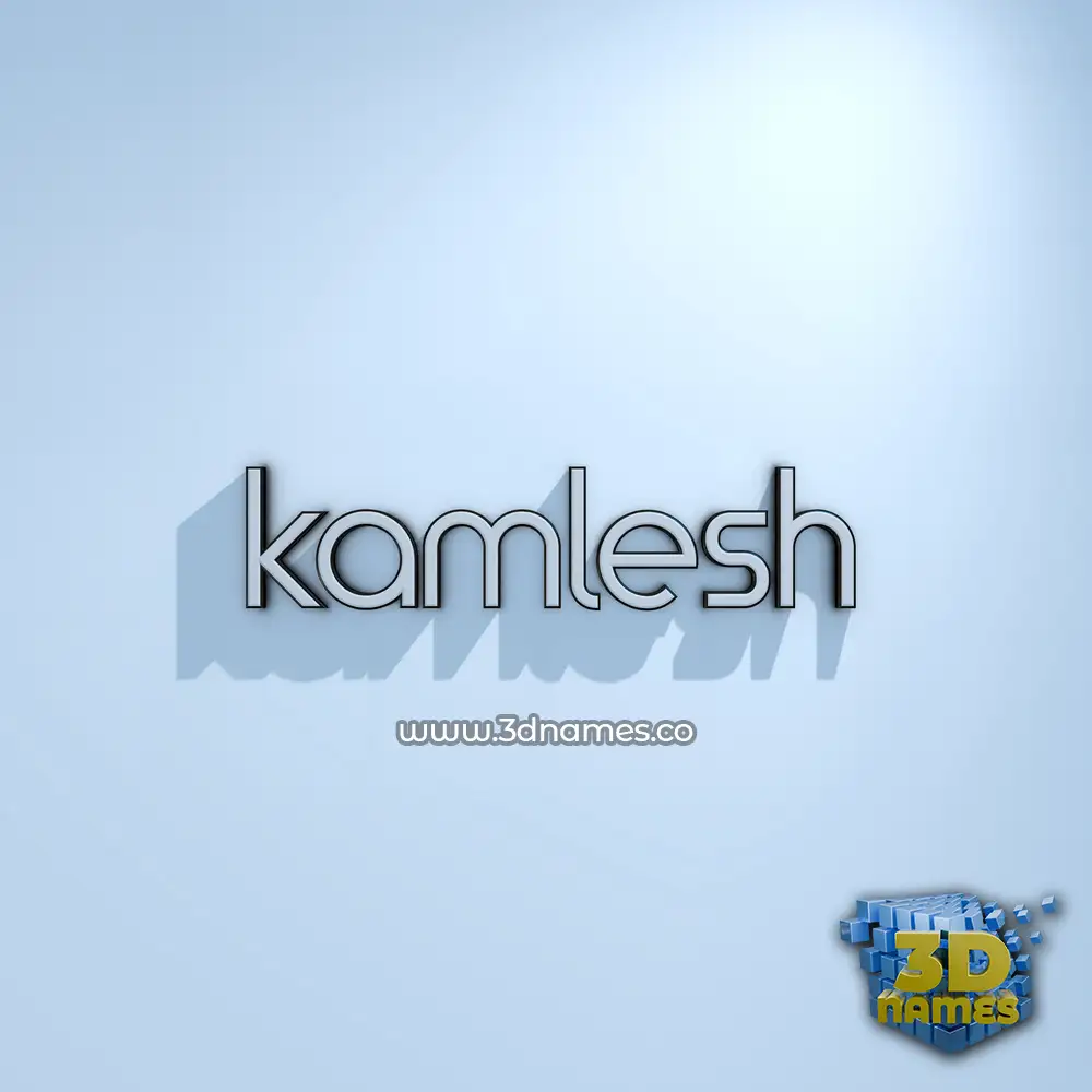 kamlesh in White Logo Cold style - 3D name wallpaper