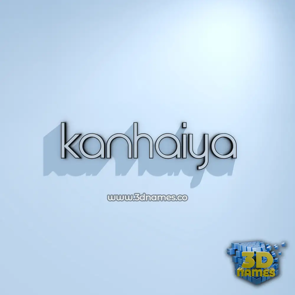 kanhaiya in White Logo Cold style - 3D name wallpaper