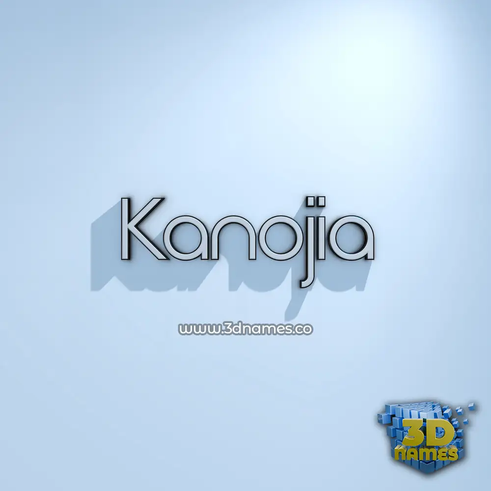 kanojia in White Logo Cold style - 3D name wallpaper