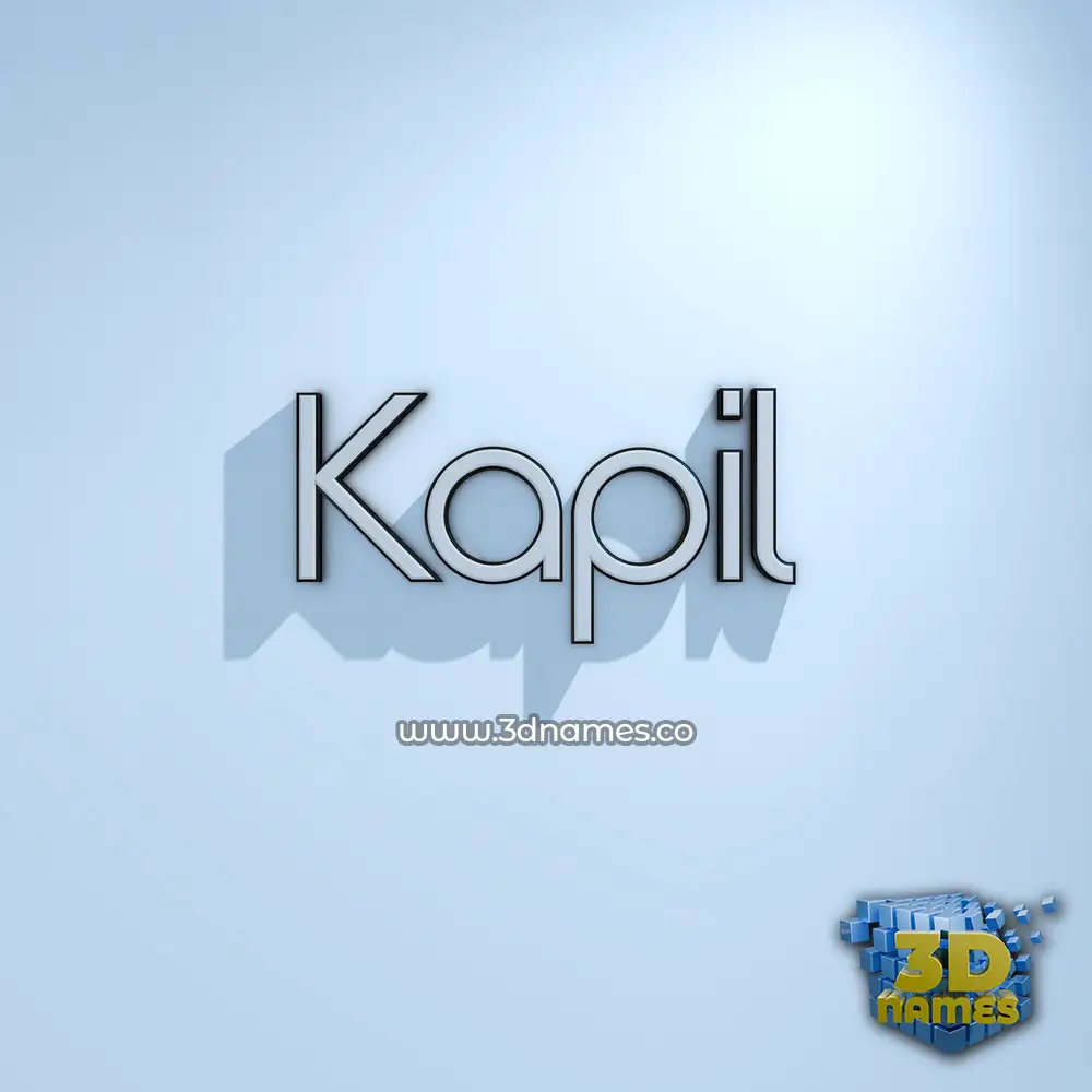 kapil in White Logo Cold style - 3D name wallpaper