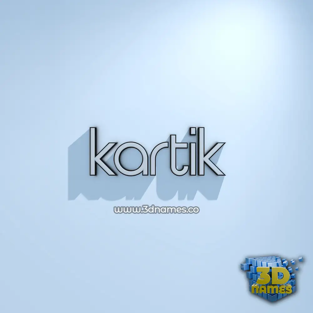 kartik in White Logo Cold style - 3D name wallpaper