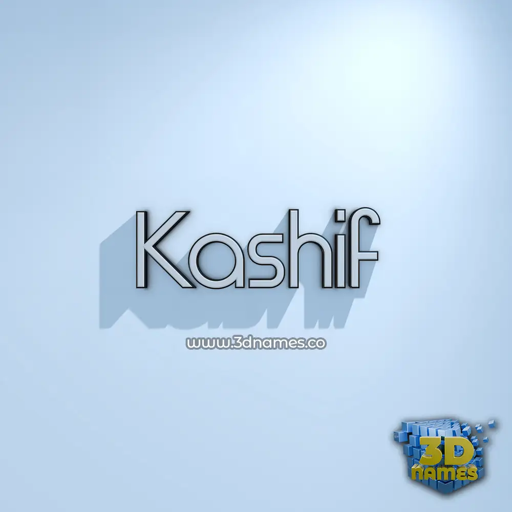 kashif in White Logo Cold style - 3D name wallpaper