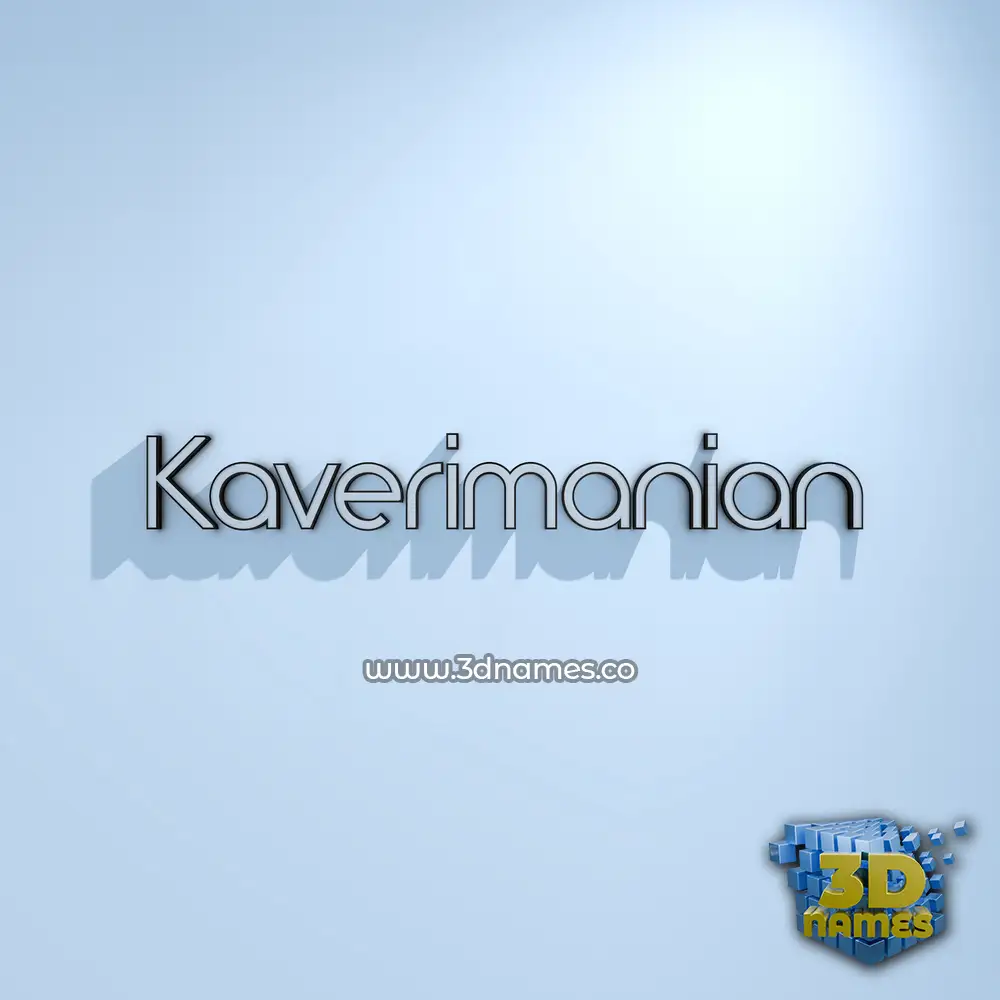 kaverimanian in White Logo Cold style - 3D name wallpaper