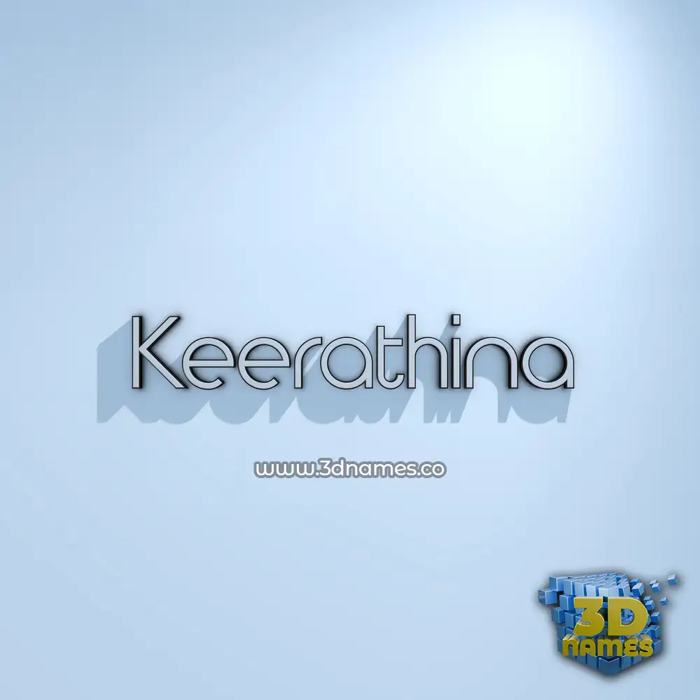 keerathina in White Logo Cold style - 3D name wallpaper