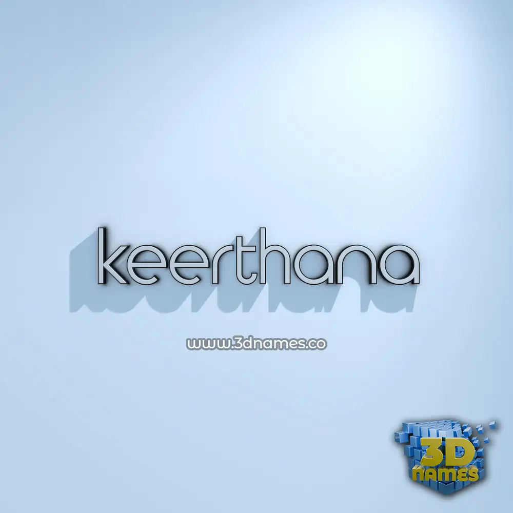 keerthana in White Logo Cold style - 3D name wallpaper