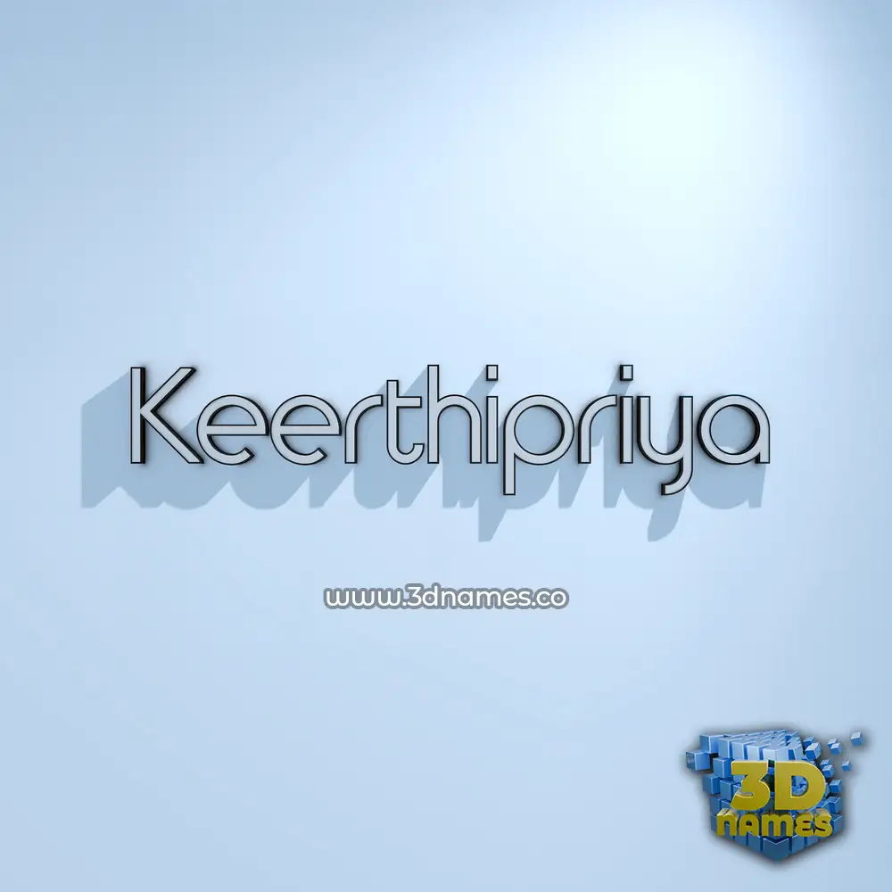 keerthipriya in White Logo Cold style - 3D name wallpaper