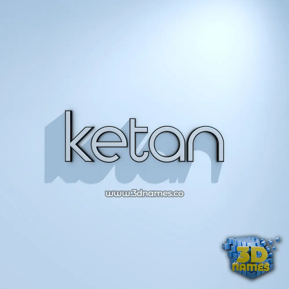 ketan in White Logo Cold style - 3D name wallpaper