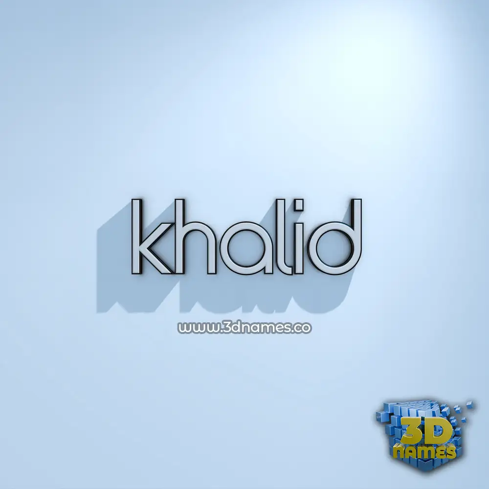 khalid in White Logo Cold style - 3D name wallpaper