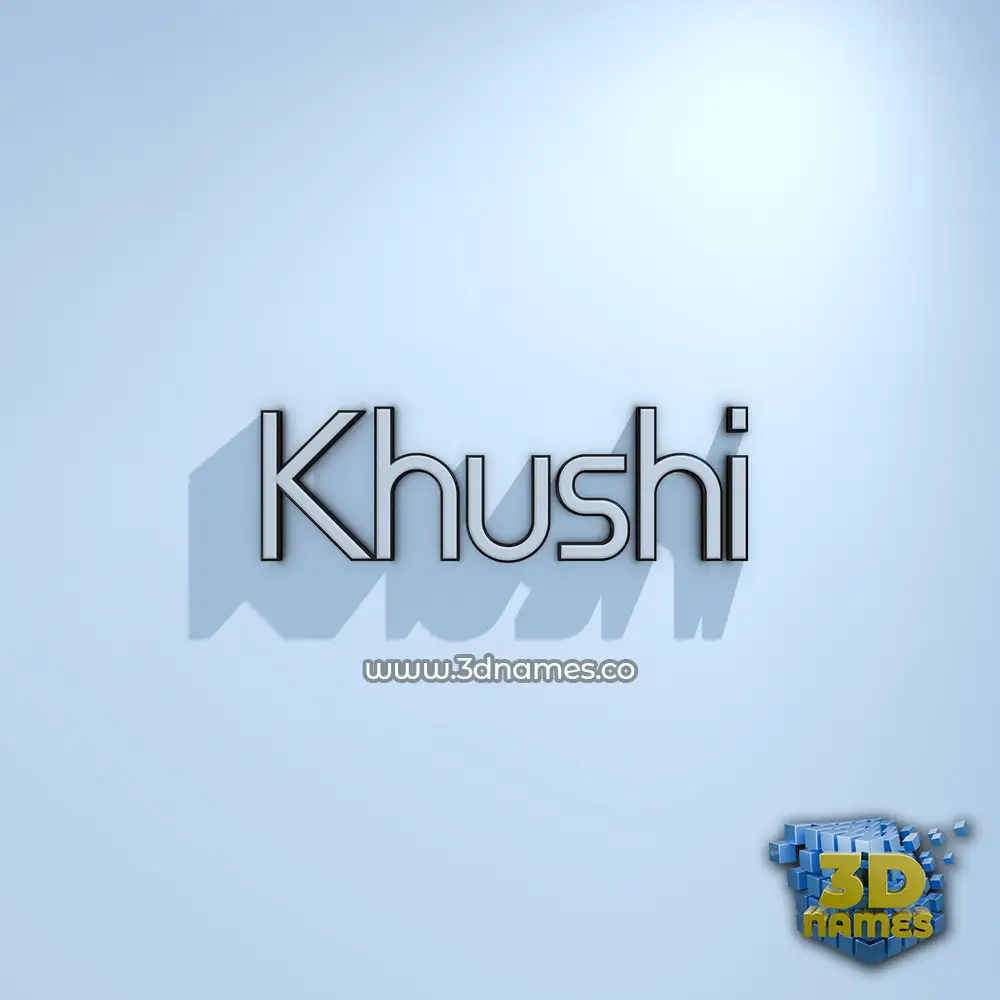 khushi in White Logo Cold style - 3D name wallpaper