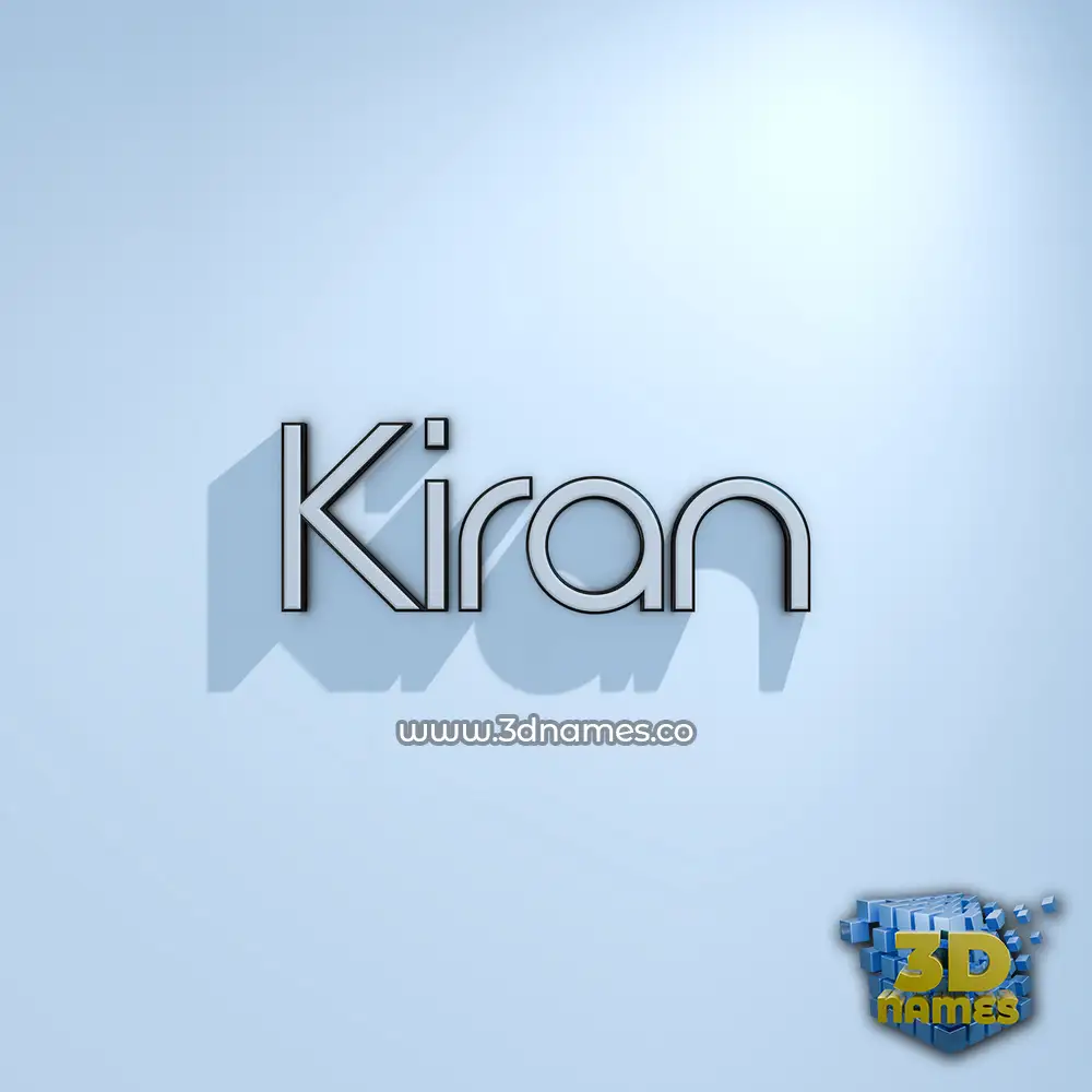 kiran in White Logo Cold style - 3D name wallpaper