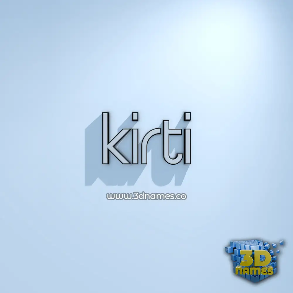 kirti in White Logo Cold style - 3D name wallpaper
