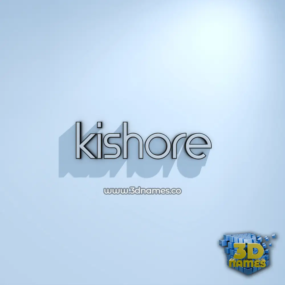 kishore in White Logo Cold style - 3D name wallpaper