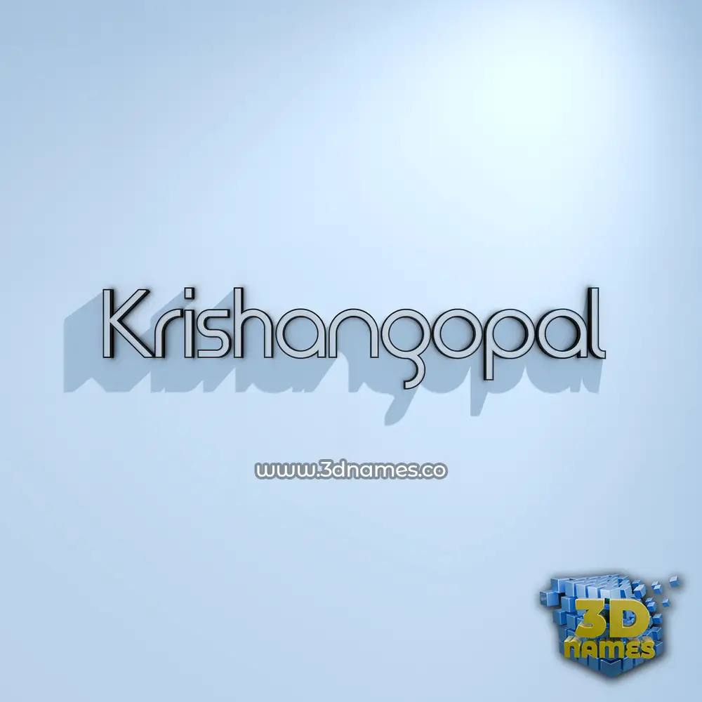 krishangopal in White Logo Cold style - 3D name wallpaper