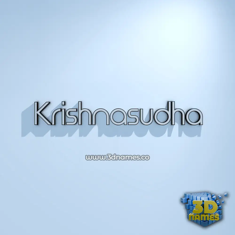 krishnasudha in White Logo Cold style - 3D name wallpaper