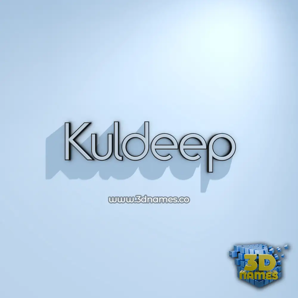 kuldeep in White Logo Cold style - 3D name wallpaper