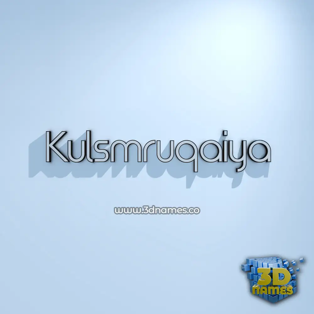 kulsmruqaiya in White Logo Cold style - 3D name wallpaper